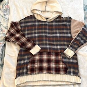 Forever 21 plaid streetwear hoodie